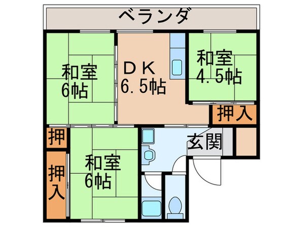 オアシス芦屋Ⅰの物件間取画像